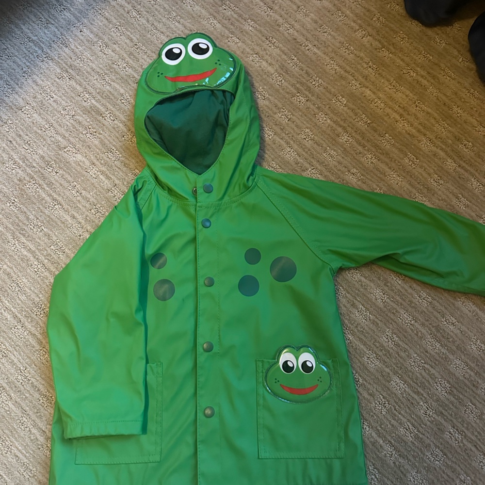 Western Chief Green Frog Kids Rain Coat